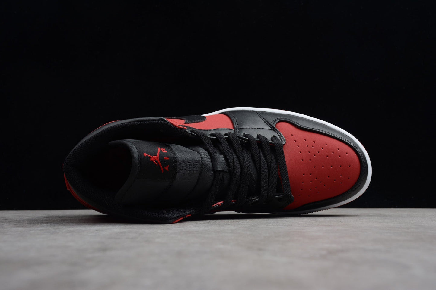 Tênis Cano Alto Basquete Couro Preto Vermelho