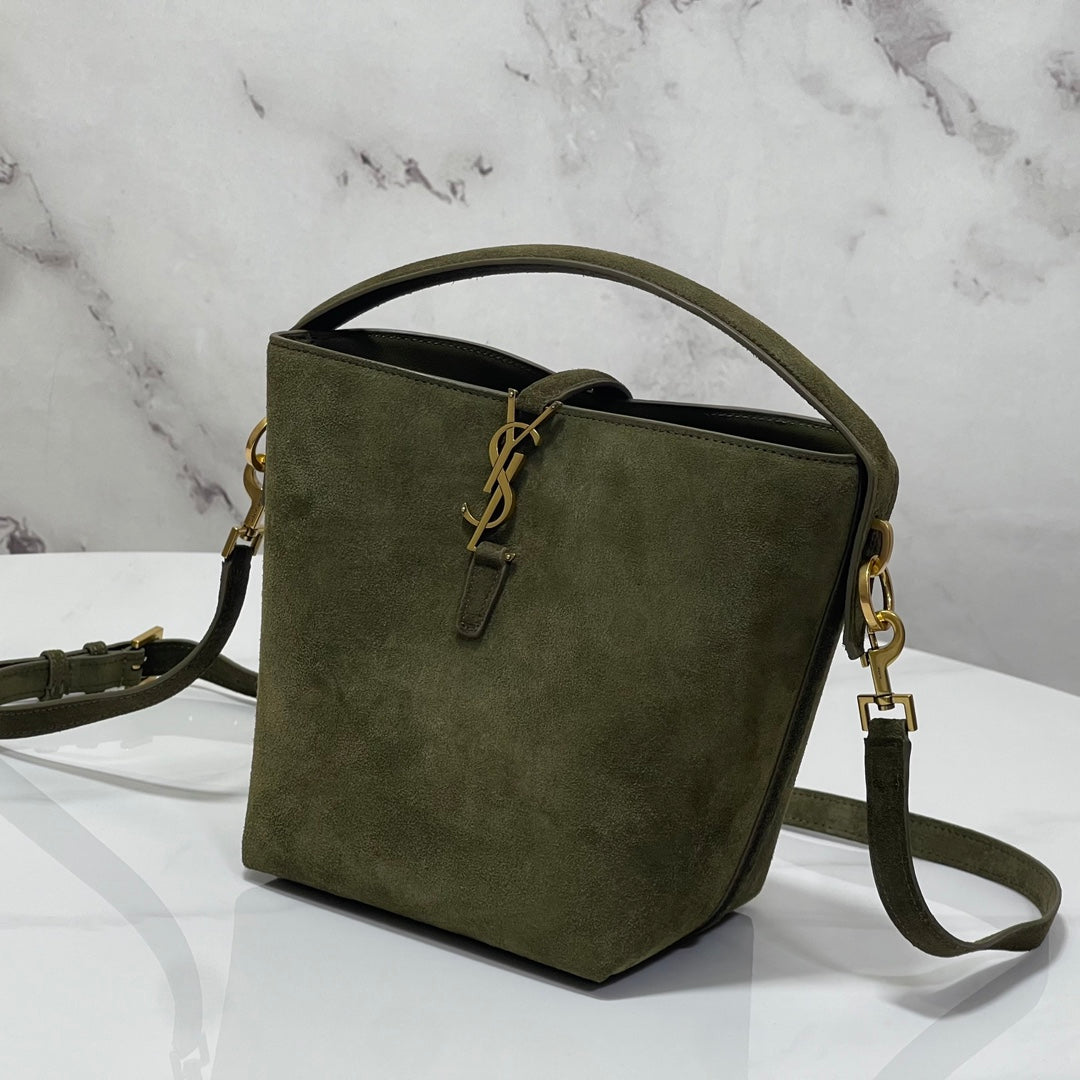 Bolsa Satchel Camurça Verde 37cm