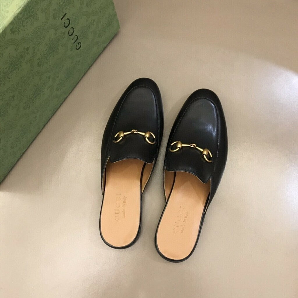 Mocassim Couro Preto Slipper Conforto