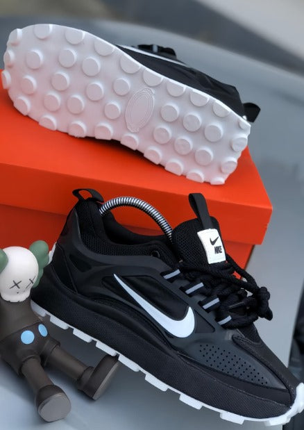 Tênis Runner Malha Branco Detalhe Cinza Solado Air