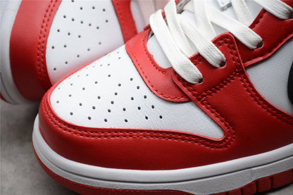 Tênis Cano Alto Couro Vermelho Detalhe Contraste