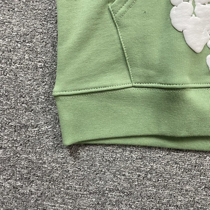 Moletom Algodão Verde Bordado Estampa Decorativa