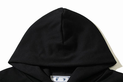 Moletom Algodão Preto Detalhe Listrado