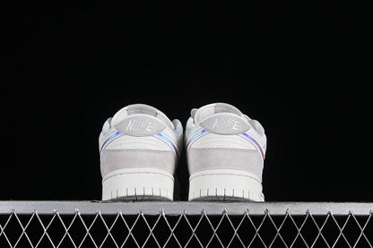 Tênis Cano Baixo Couro Bege Detalhe Iridescente