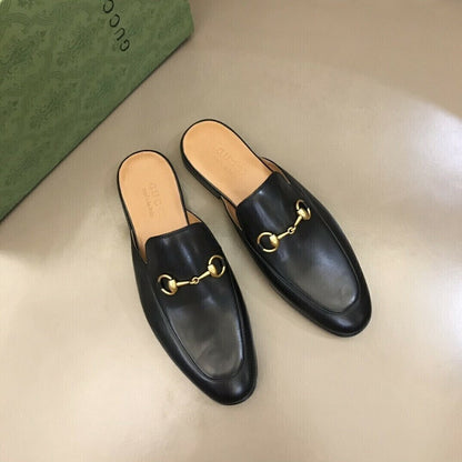 Mocassim Couro Preto Slipper Conforto