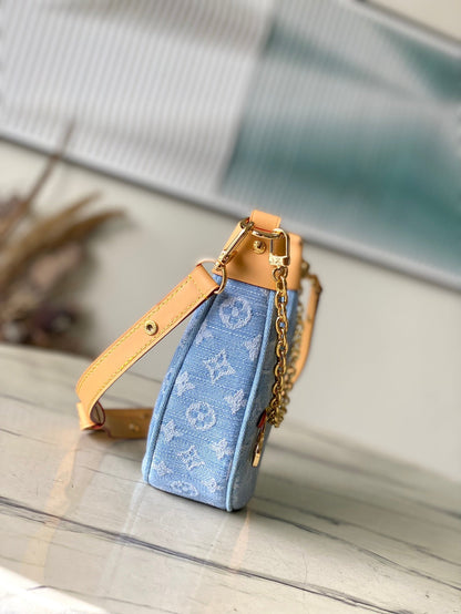 Bolsa Loop Denim Azul Céu