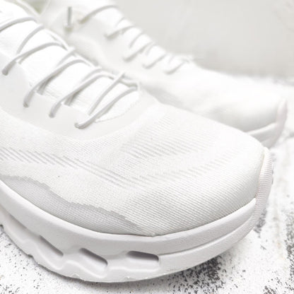 Tênis Runner Couro Branco Solado Contrastante