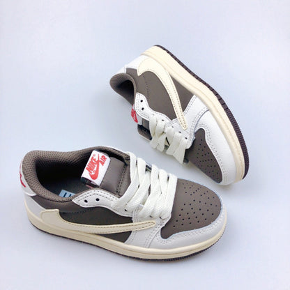 Tênis Cano Alto Basquete Beige Infantil Detalhe Contrastante