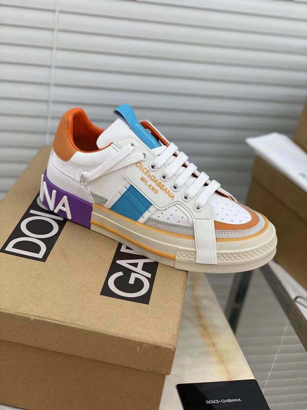 Tênis Couro Personalizado Multicolor Cano Baixo