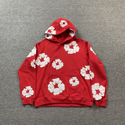 Moletom Algodão Vermelho Estampa Grinalda