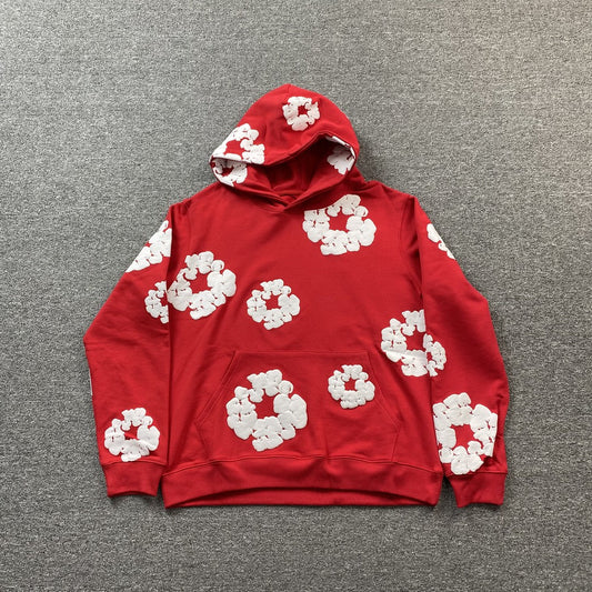 Moletom Algodão Vermelho Estampa Grinalda