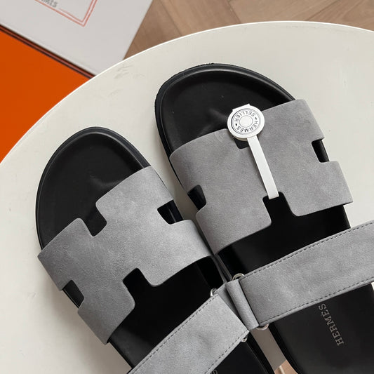 Hermès Chypre Suede - Cinza