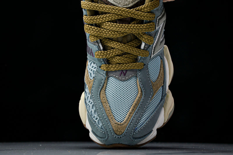Tênis Runner Malha Cinza Detalhe Marrom Vintage