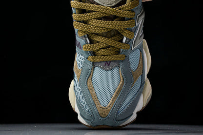 Tênis Runner Malha Cinza Detalhe Marrom Vintage