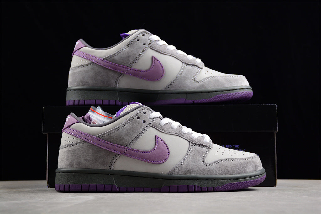 Tênis Cano Baixo Couro Roxo Detalhe Pombo