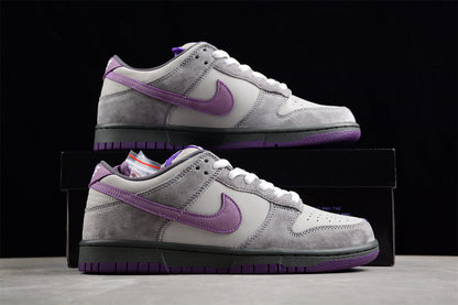 Tênis Cano Baixo Couro Roxo Detalhe Pombo