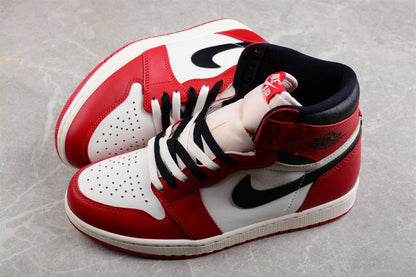 Tênis Cano Alto Basquete Couro Vermelho Preto e Branco