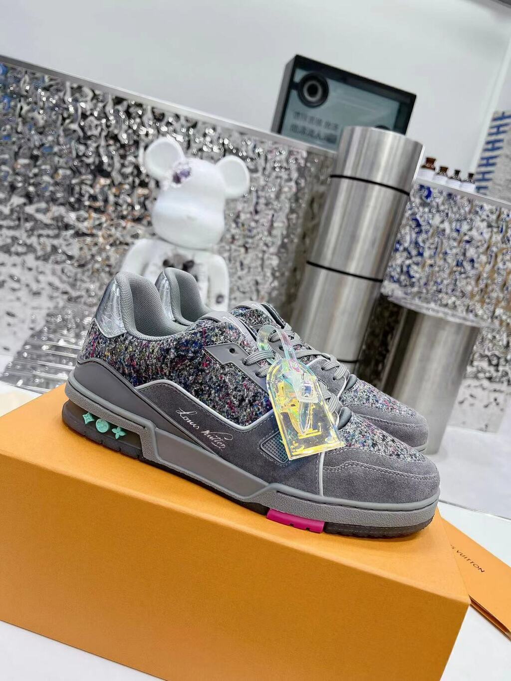 Tênis Casual Cinza Multicolorido