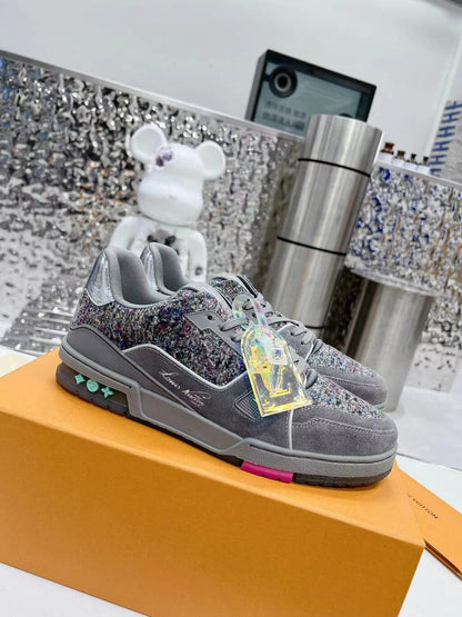 Tênis Casual Cinza Multicolorido