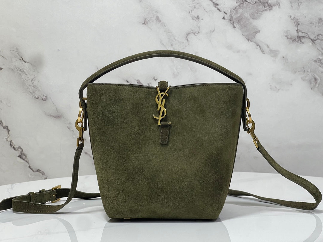 Bolsa Satchel Camurça Verde 37cm