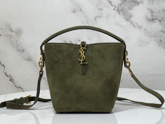 Bolsa Satchel Camurça Verde 37cm