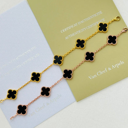 Pulseira Metal Dourado Detalhe Floral