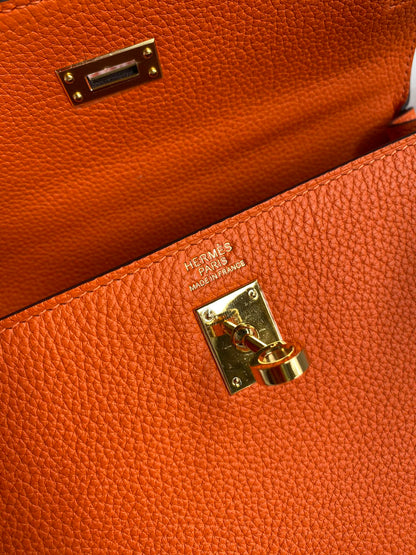 Bolsa Couro Laranja