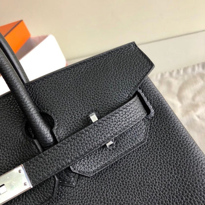 Bolsa Satchel Couro Preto Alça Dupla