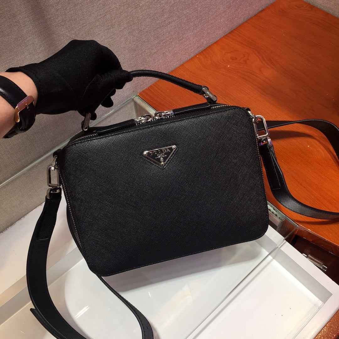 Bolsa Satchel Couro Texturizado Preto