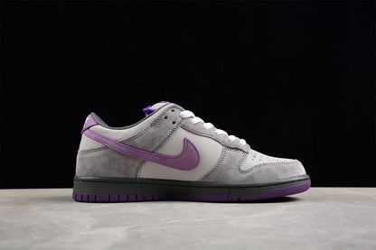 Tênis Cano Baixo Couro Roxo Detalhe Pombo