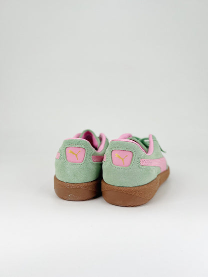 Tênis Couro Colorido Branco Mint e Rosa