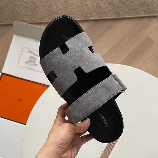 Hermès Chypre Suede - Cinza