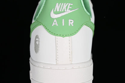 Tênis Cano Baixo Couro Branco Verde