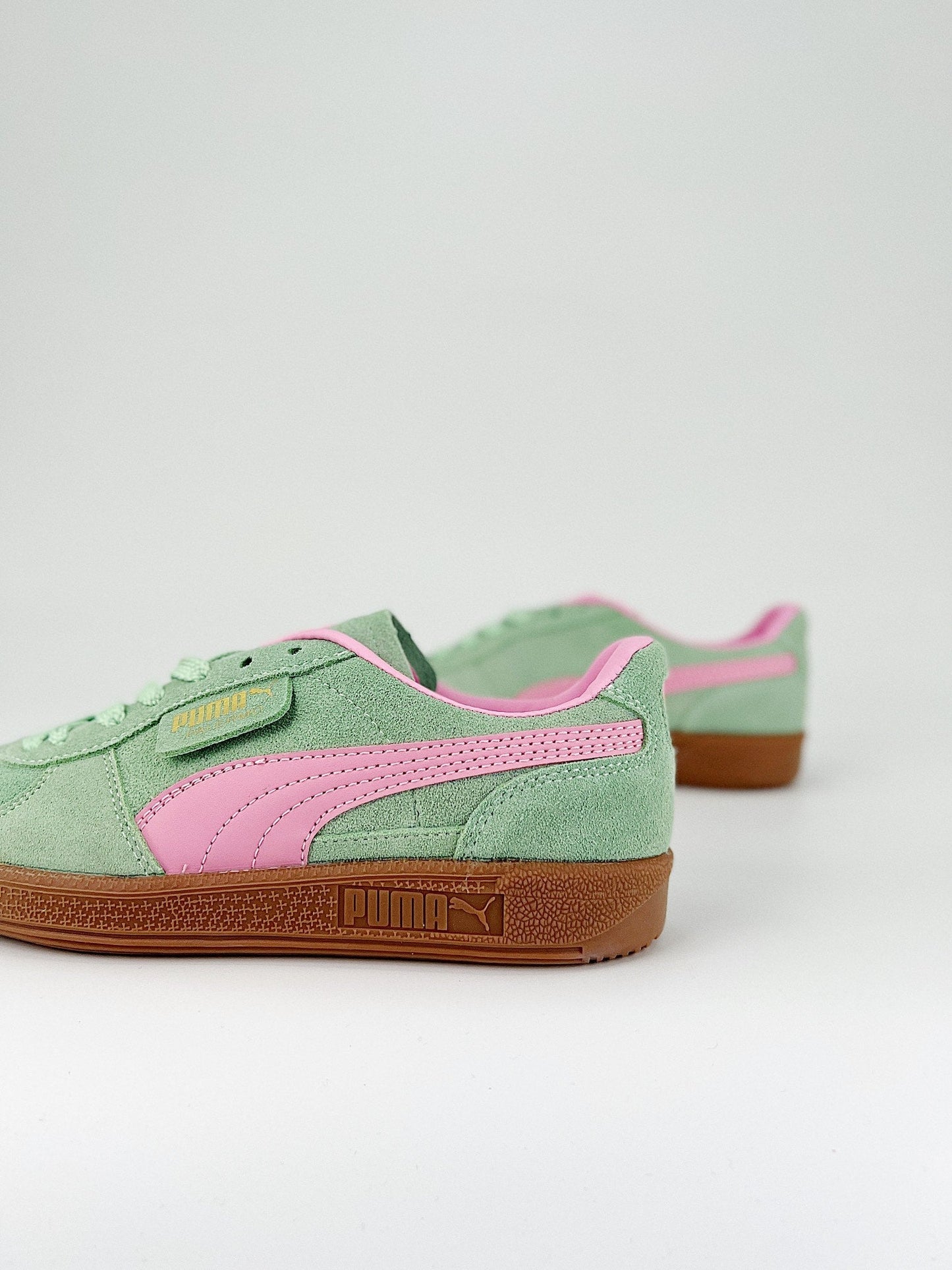 Tênis Couro Colorido Branco Mint e Rosa