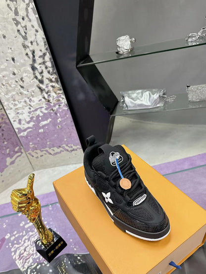 Tênis Skate Couro Preto