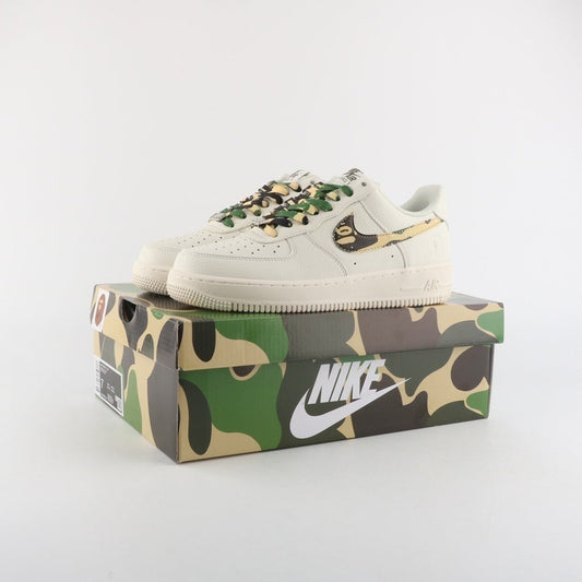 Tênis Cano Baixo Couro Branco Camuflado