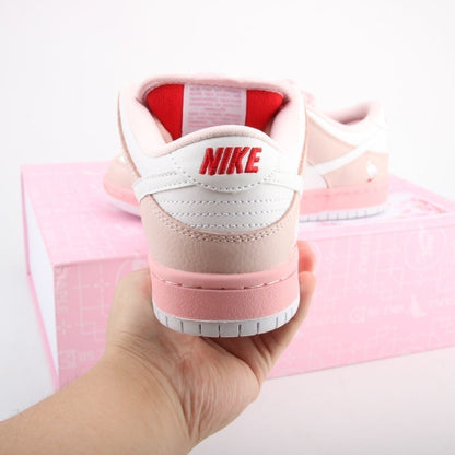 Tênis Cano Baixo Skate Couro Rosa Pombinha