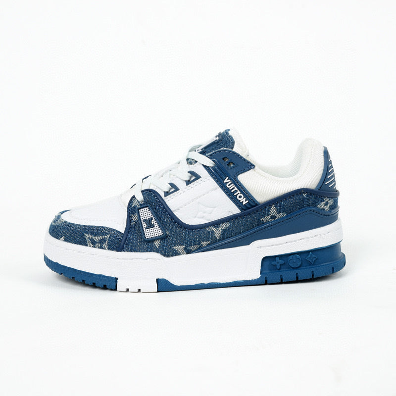 Tênis Infantil Casual Couro Azul