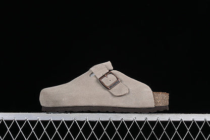 Chinelo Camurça Bege Claro Solado Confortável