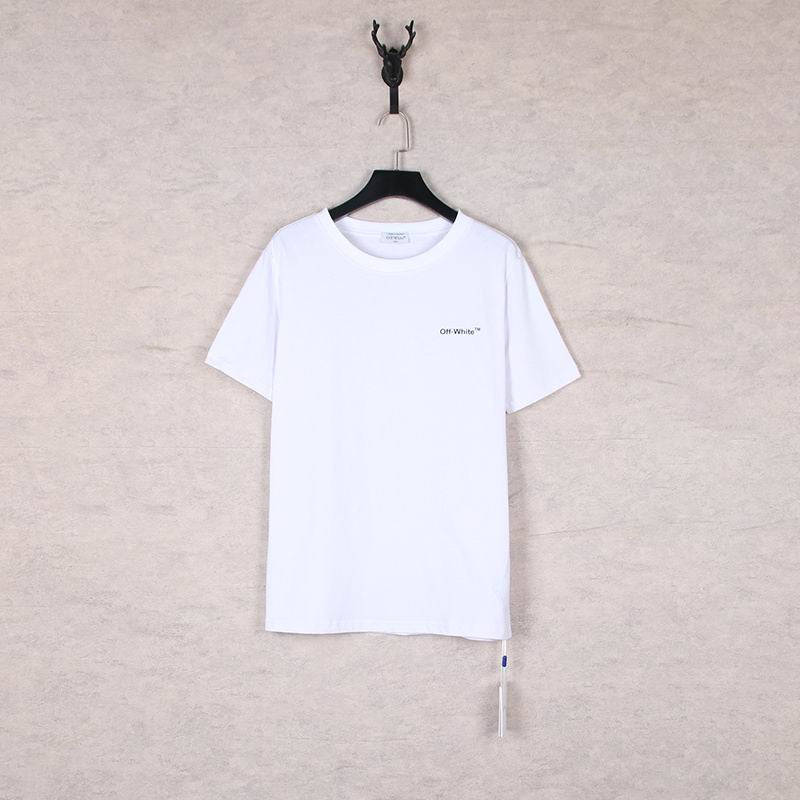 Camiseta Algodão Branca Seta Frontal Estampada