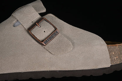Chinelo Camurça Bege Claro Solado Confortável