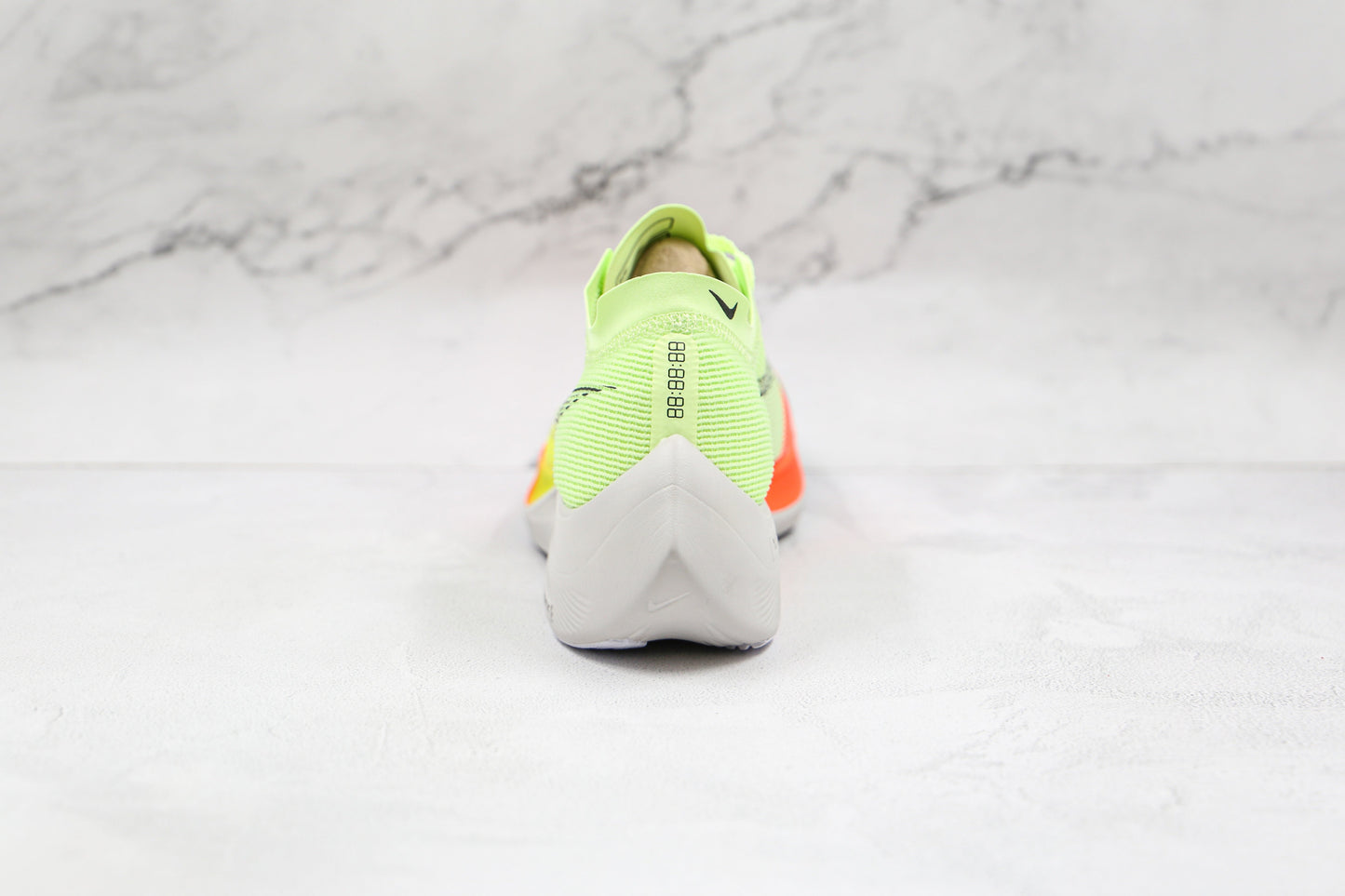 Tênis Running Malha Amarelo Neon Detalhe Laranja