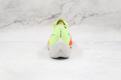 Tênis Running Malha Amarelo Neon Detalhe Laranja