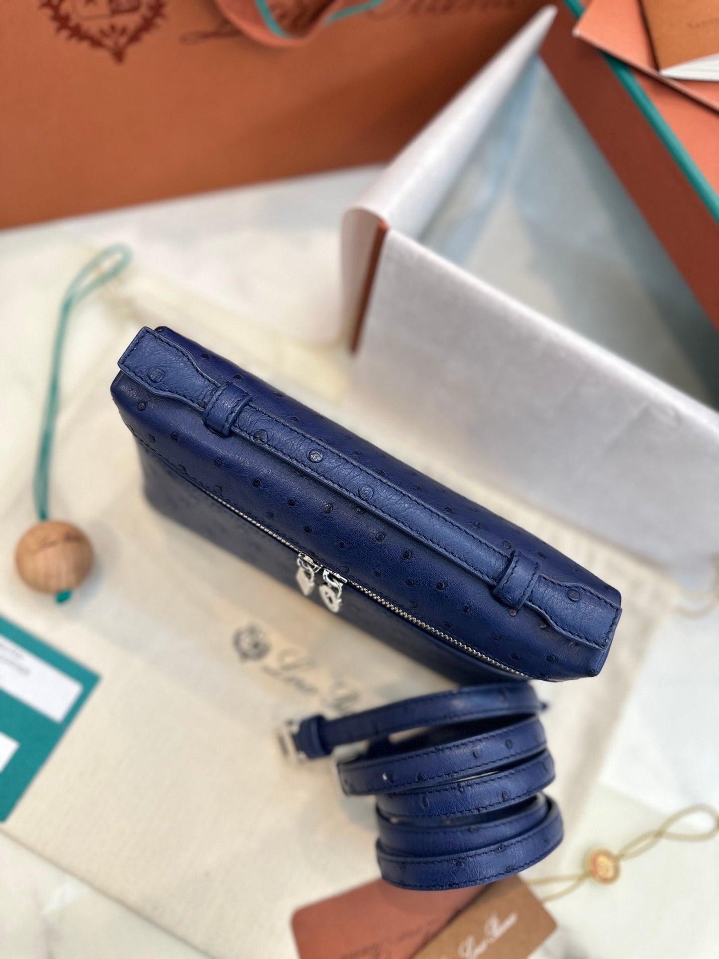 Bolsa Couro Azul