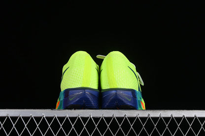 Tênis Running Malha Técnica Cinza Preto Detalhes Coloridos