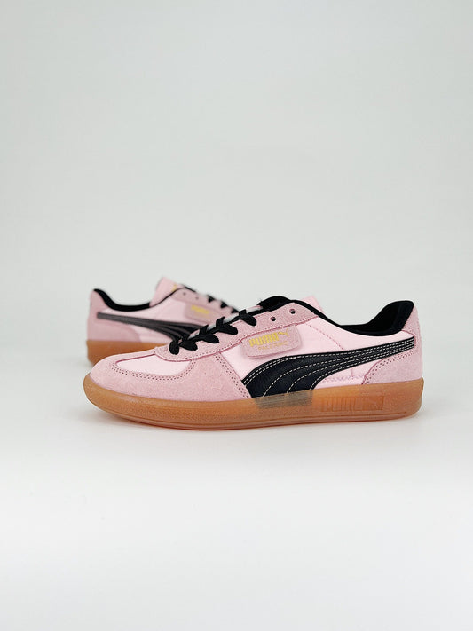 Tênis Couro Branco Rosa Pink Detalhe Preto