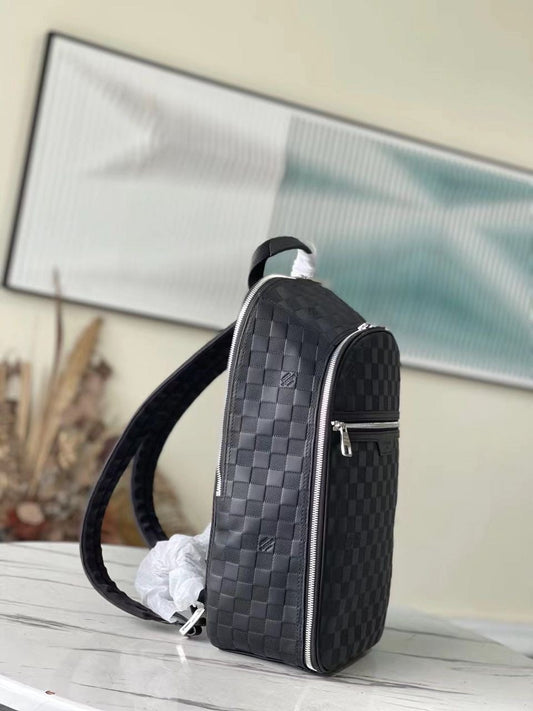 Mochila Lv Michael Damier Leather Black