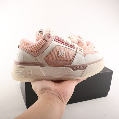 Tênis Cano Alto Couro Branco Detalhe Rosa
