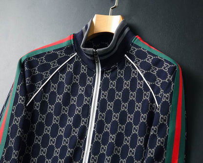 Moletom Jacquard Padrão Monograma Geométrico