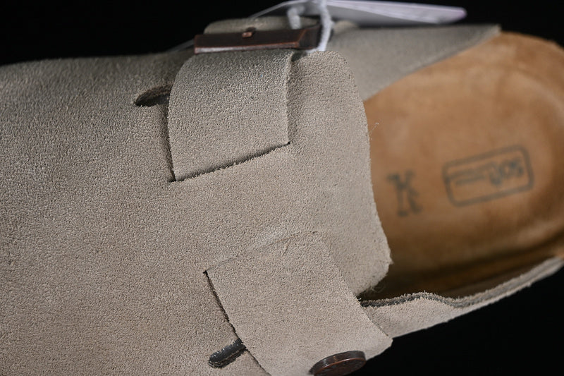 Chinelo Camurça Bege Claro Solado Confortável